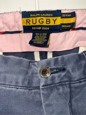 Rugby Ralph Lauren Men’s Blue Chino Pants 33x32 Discontinued Preppy